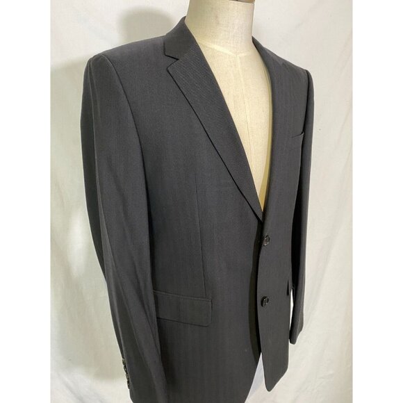Hugo Boss Luxury Dark Gray Wool Blazer Sport Coat Jacket Two Button Men's Sz 42R - Picture 2 of 16